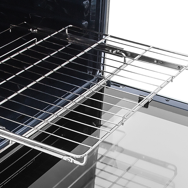 Cocina a gas MABE EM7630FX0 6 Quemadores Grill a gas | Tecnología Ultimate Cooking | Puerta con Doble Vidrio Panorámico | Parillas de Hierro Fundido | color acero inoxidable