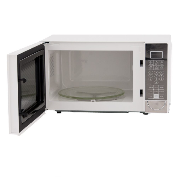 Microondas INDURAMA MWI-20BL 20 litros | 6 Programas Automáticos | Panel Digital LED | Push Button | Acabado Tipo Espejo | Luz Interior | color blanco