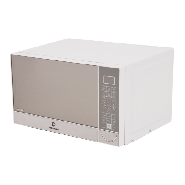 Microondas INDURAMA MWI-20BL 20 litros | 6 Programas Automáticos | Panel Digital LED | Push Button | Acabado Tipo Espejo | Luz Interior | color blanco