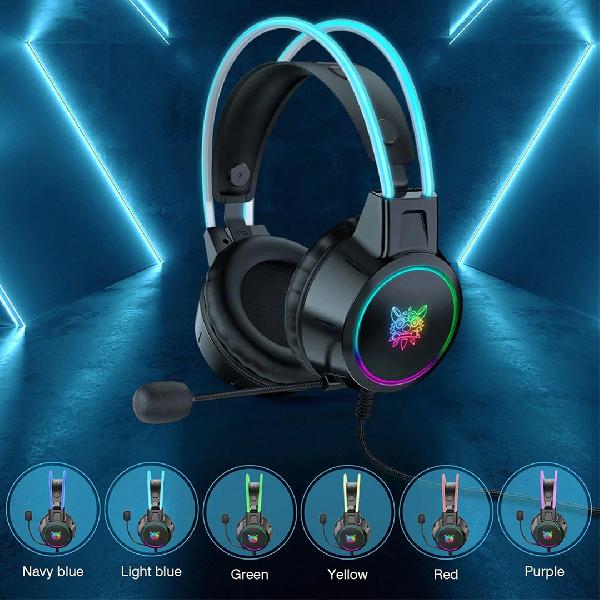 Audífonos gamer ONIKUMA X15 PRO RGB color rosa