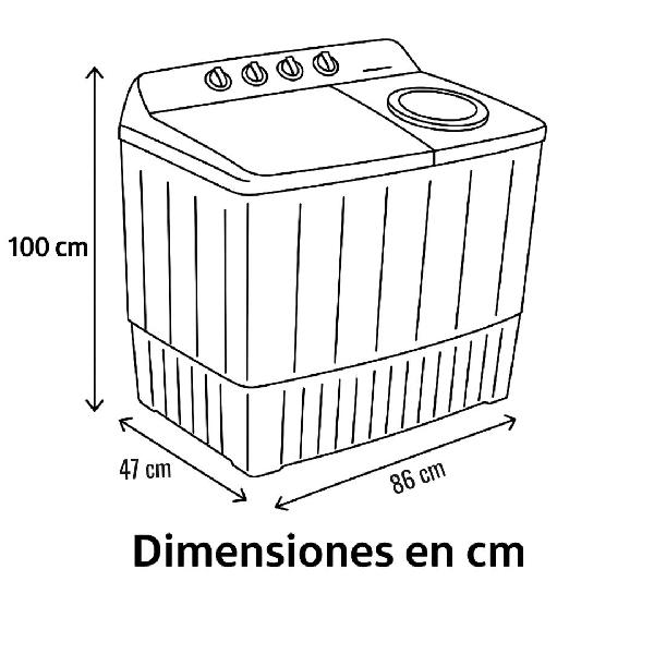 Lavadora semiautomatica WESTINGHOUSE WWTM12M7XUWW 12 kg color blanco