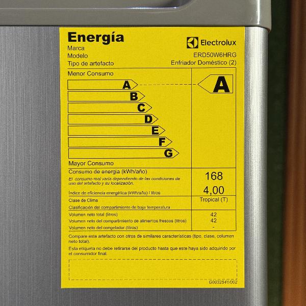 Minibar ELECTROLUX ERD50W6HRG 1.7 pies color silver
